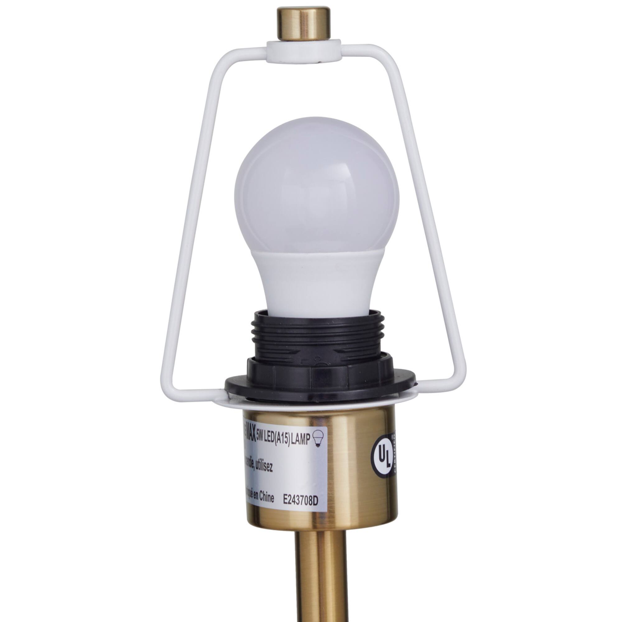 Black Metal Umbrella Style Desk Lamp with Marble Base 10" x 10" x 28